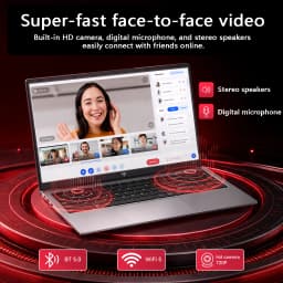 ACEMAGIC 15.6 Inch Full-HD Intel Core I3 3.6GHz 8GB RAM 256GB SSD Office Notebook Intel Iris Plus Graphics 655 180° Rotation Up To 3.6GHz W11 Pro German Keyboard Stickers