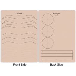 Microblading Practice Skin Pattern Sheet Pre-Printed Brow Mapping Guide Flexible Silicone Pad for Precise Hair Strokes & Shading