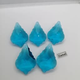 Camal 5PCS 38mm Colorful Maple Leaf K9 Crystal Glass Prisms Pendant SunCatcher Lamp Lighting Chandelier Parts Hanging Home Decor
