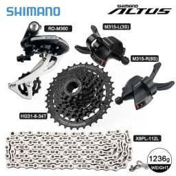Shimano Acera Altus M360 24S Groupset 3x8 Speed M315 Shifter M310 Derailleur HG31-8 Cassette 8S K7 HG70 HG41Chain 112 Links