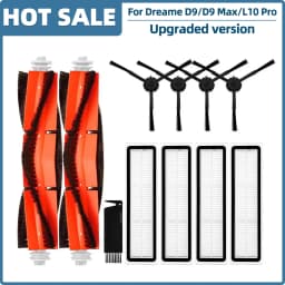 Fit For Dreame D9 / D9 Max / L10 Pro / Trouver LDS Finder RLS3 Parts Roller Side Brush Hepa Filter Mop Cloth Dusbin Water Tank
