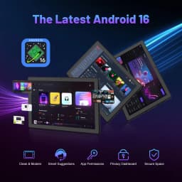 10.1 Inch Android 16 Tablet Bundle Complete Set 24GB(3+21) Intelligent RAM 64GB ROM Support 2TB TF Expansion 1280*800 HD LCD Screen Widevine L1 6000mAh Battery Dual Camera Keyboard Mouse Case Stylus Earphones Charger Kit Black Tablet PC For Study Work