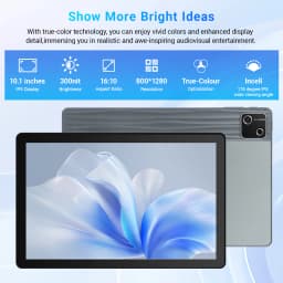 BUFO Octa‑Core Android 15 Tablet US Local Warehouse, 10.1 Inch IPS HD Screen Widevine L1 Support 30GB(6+24) RAM 128GB ROM 6200mAh Battery TF 1TB Expand Dual Camera