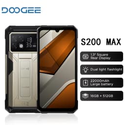 DOOGEE S200 Max Rugged Phone 6.72” 120Hz 1.32" Rear Display Telephon Portable 36GB+512GB 22000mAh 66W Smartphone Android 15 NFC