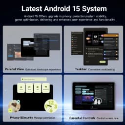 11 inch Android 15 Tablet PC 24(4+20)GB RAM 128GB ROM A523 Octa‑Core HD LCD 6800(8200)mAh Adult Tablet Full Set with Keyboard Mouse Case Stylus Pen Headphones Charger White Black