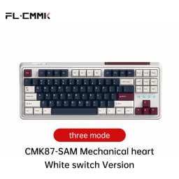 FL·ESPORTS CMK87-SAM Three-Mode Keyboard Full-Key Hot Swap 87-Key 2.4G Wireless Bluetooth Wired Mechanical Keyboard PBT Keycap