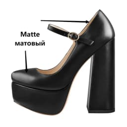 Onlymaker Women Pumps Mary-Jane Platform Black Pink Chunky 16CM High Heels Ankle Strap Dress Party Hoof Heel Plus Size Shoes