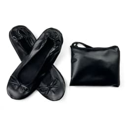 Women's Foldable Portable Ballet Flats Soft Sole Roll Up Slippers Slip OnComfy ancing Flat Shoes for Travel Wedding with Bag