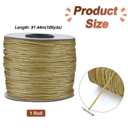 1.5mm 100 Yards Black Nylon Cord Wind Chime Cord Replacement Braided Lift Shade Blind String for Windows Roman Rollers Repair