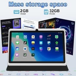 COLORROOM 7 Inch Android 11 Tablet, 2GB RAM 32GB ROM, WiFi 4, Quad Core, 3000mAh, Dual Camera, Portable Tablet