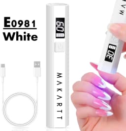 Makartt Handheld UV Light for Gel Nails Portable Mini UV LED Nail Lamp Fast Curing Dryer Rechargeable USB LCD 2 Timers DIY Salon