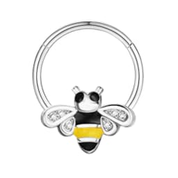 16G Stainless Steel Septum Ring Nose Hoop Ring Bee Bat Septum Piercing Cartilage Hoop Helix Tragus Daith Small Earrings