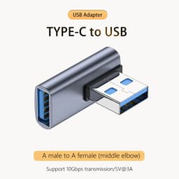 90/180 Degree Elbow C Adapter Type C OTG to USB Converter U Shape USB-C 3.0 Connector for Android Computer Phone Tablet Adapter