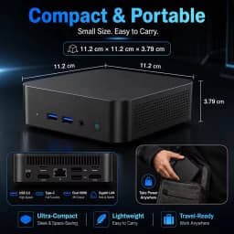 New Mini Gaming PC Desktop Windows 11 Pro Intel Core I9 10980HK/i36100 Mini PC 16GB RAM 512GB 1TB SSD PC Gamer Computer Dual WIFI 6 BT5.2 4K HD