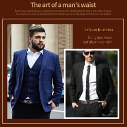 Luxury Men's Belt New Large Plus Size 100-130cm Retro Needle Buckle High Quality