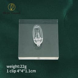Clear Polished Acrylic Square Jewelry Display Holder Stand for Nose Ring Clicker Hoop Earring Piercing