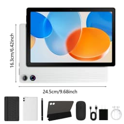 10.1 Inch Android 15 Tablet PC 24GB RAM 64GB ROM Octa Core Tablet with Widevine L1 WiFi Tablet for Students Back to School UK Stock