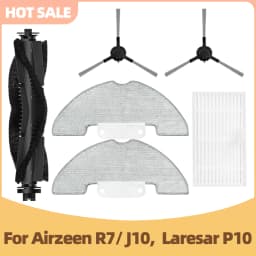 Compatible For Airzeen R7/ J10, Laresar P10 Vacuum Parts Main Side Brush Filter Mop Cloth Replacement Accessories