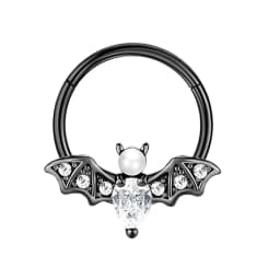 16G Stainless Steel Septum Ring Nose Hoop Ring Bee Bat Septum Piercing Cartilage Hoop Helix Tragus Daith Small Earrings