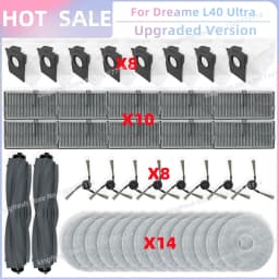 Fit For Dreame L10s Ultra Gen 3/ L40 Ultra/X40 Ultra/ L30s Pro Ultra Heat, MOVA P50 Pro Ultra/P10 Pro Ultra Brush Filter Mop Bag