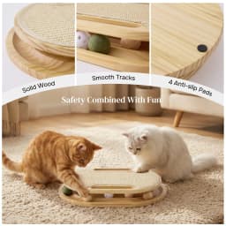 Cat Scratcher with Ball Track Toy, Sisal Scratch Pad for Indoor Use