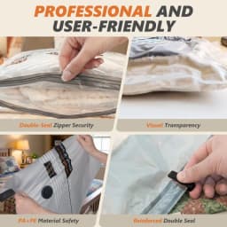Vacuum Storage Bags with Electric Pump, Space Saver Compression Bags for Clothes, Cordless Air Pump Vacuum Seal Bags, Travel Luggage Organizer