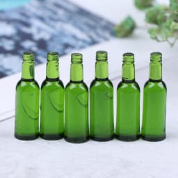 6Pcs 1:12 Dollhouse Miniature Beer Wine Drink Bottle Doll Kitchen Accessories
