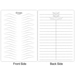Microblading Practice Skin Pattern Sheet Pre-Printed Brow Mapping Guide Flexible Silicone Pad for Precise Hair Strokes & Shading