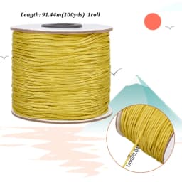 1.5mm 100 Yards Black Nylon Cord Wind Chime Cord Replacement Braided Lift Shade Blind String for Windows Roman Rollers Repair