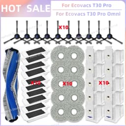 Fit For Ecovacs T30 Pro Omni / T30 OMNI, Ecovacs T30e Pro, YEEDI M12 ULTRA PLUS/M12 Pro+ Parts Brush Filter Bag Mop Cloth