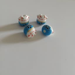30pcs 13x14mm Hand Painted Lucky Cat Ceramic Beads Vertical Hole Loose Spacer Cute Animal Ceramics Bead For Jewelry Making DIY