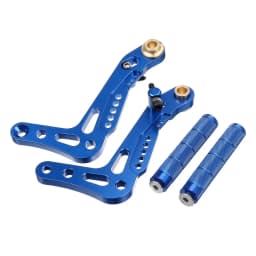 New 2Pcs 5 Color CNC Aluminum Alloy Billet Set Racing Race Go Kart Pedals Foot Rests Brake And Accelerator Set Black Gold Pedals