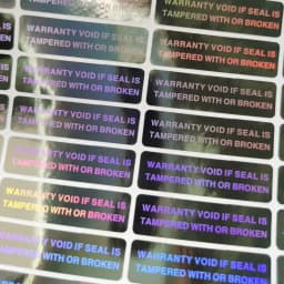 2000pcs 35mmx10mm Hologram Stickers Security Seal Tamper Proof Warranty Void Custom Laser Label Personalise