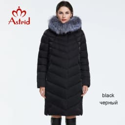 Astrid 2023 Winter new arrival down jacket women with a fur collar loose clothing outerwear quality women winter coat FR-2160