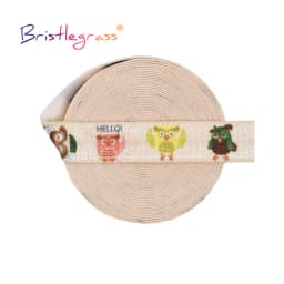 BRISTLEGRASS 2 5 10 Yard 5/8" 15mm Cherry Print Foldover Elastic FOE Spandex Satin Band Tape Hair Tie Headband Dress Sewing Trim