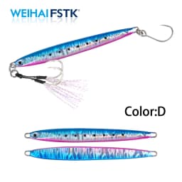 WEIHAI FSTK Super Slim Long Metal Casting Jig 20G 30G Shore Cast Jigging Spoon Fishing Lure Artificial Bait Tackle