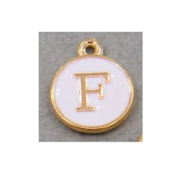 10pcs/26pcs Alphabet Letter Double Face Enamel Charms KC Gold color White Enamel  12*15mm pendants jewelry making Handmade craft