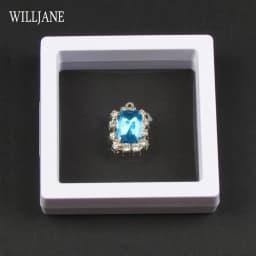 3D Floating Picture Frame Shadow Box Protect Ring Earrings Jewelry Display Stand Pendant Necklace Holder Gem Stones Storage Case