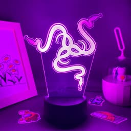 Hot Game Razer Logo 3D Led Neon Night Light Birthday Toys Gift For Raser Gamer Boyfriend Kid BedRoom Table Decor Razer Lava Lamp