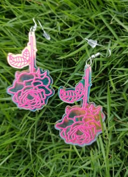 FishSheep Colorful Acrylic Geometric Star Moon Butterfly Drop Earrings For Women Cute Transparent Laser Dangle Earrings Jewelry
