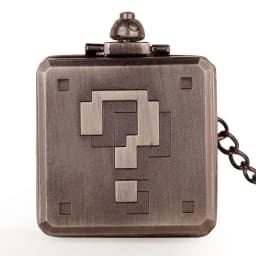Retro Question Mark Design Pocket Watch for Men Women Creative Square Cool Big Pendant Necklace Clock Gifts Kids
