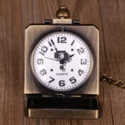 Retro Question Mark Design Pocket Watch for Men Women Creative Square Cool Big Pendant Necklace Clock Gifts Kids