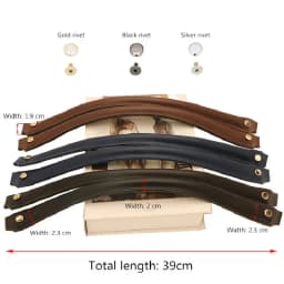 Men's bags accessories DIY handbag briefcase handle Black coffee blue bag strap belt 39cm 1pair/lot