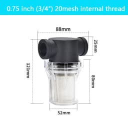 304 Stainless Steel Filter, Suitable for Garden Hoses, Irrigation Systems, and Industrial Pipelines, 1/2 3/4 1 inch
