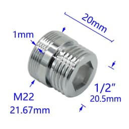 Brass 1/2" To M22 M24 M14 M20 Thread Connector Garden Household Faucet Adapter Durable Joint Coupler Fittings 1PC