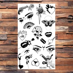 Badge Pirate Temporary Tattoos For Men Adults Realistic Infinite Pirate Ship Lighthouse Fake Tattoo Sticker Body Arm Tatoos DIY