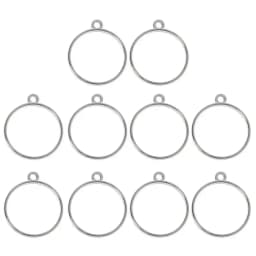 10Pcs Assorted Geometric Hollow Pressed Flower Frame Pendant Resin Jewelry Making Tool Metal Frame Jewelry Charms Bezel Setting