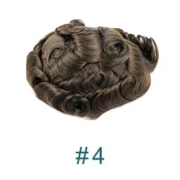 30mm Wave Human Hair Cheapest Thin Micro Skin Base Natural Hairline Toupee for Men Hair Loss Scallop Front Capillary Prosthesis