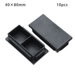 10Pcs Square Plastic Black Blanking End Cap Tube Pipe Insert Plug Bung 10x20~500x100mm Living Room Furniture Bed Frame