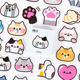 Kawaii Cat collection Paper Small Diary Mini Japanese Cute box Stickers set Scrapbooking kawaii Flakes Journal Stationery